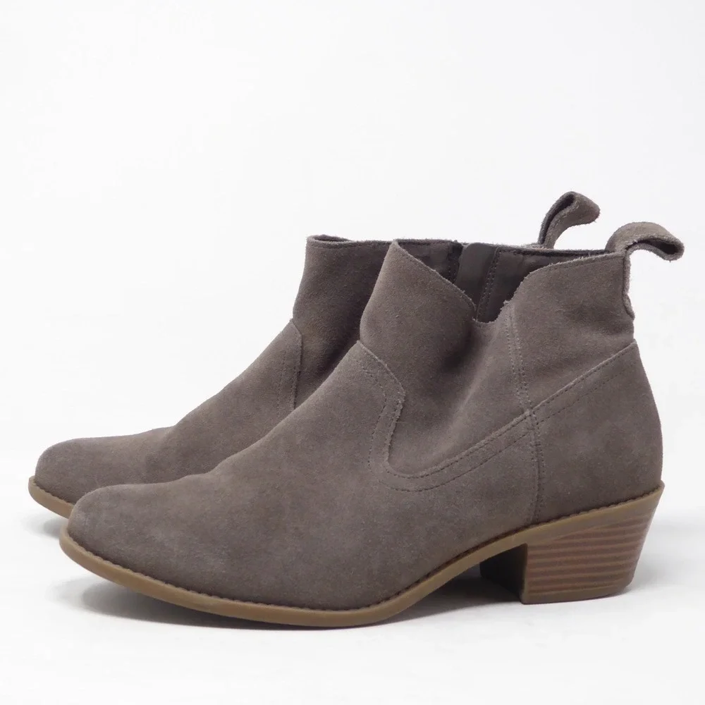 Vionic Women Ankle Boots Taupe Suede Vera Orthotic Size 7